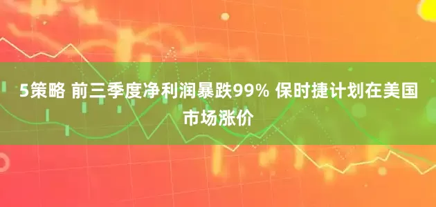 5策略 前三季度净利润暴跌99% 保时捷计划在美国市场涨价